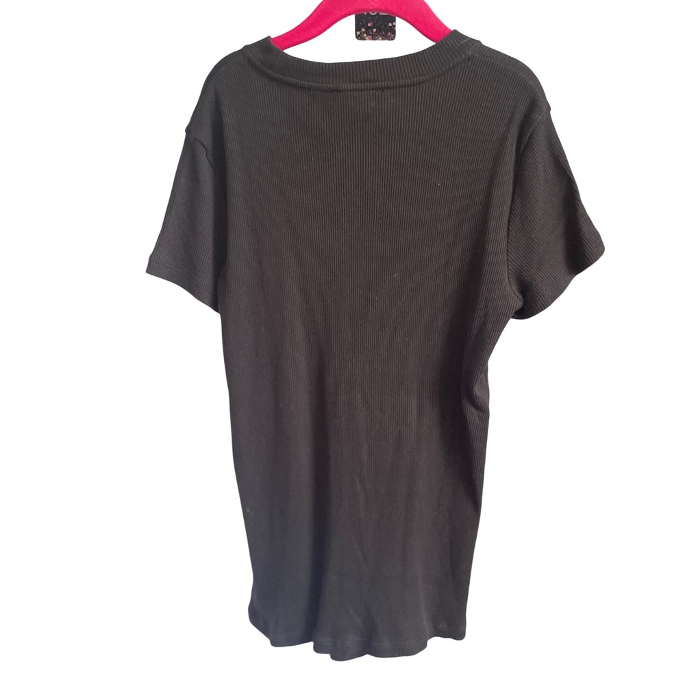 Theory Tiny Tee Ribbed black T-Shirt Cotton‎ Modal S - Picture 4 of 6